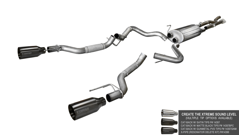 Ford F-150 Performance Exhaust - CORSA Performance - X-Pipe - `17-`20